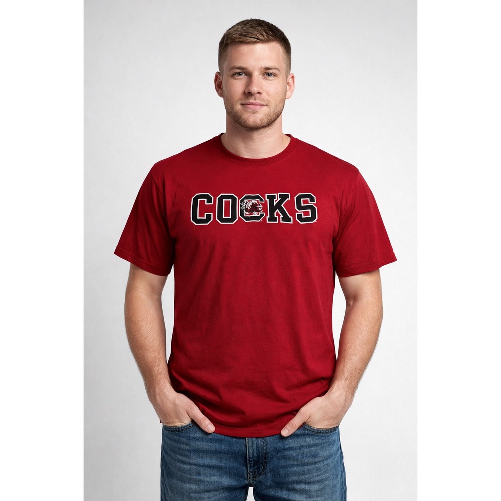 Champion South Carolina Gamecocks Cocks Graphic T-Shirt Mens‎ 2XL Garnet Red